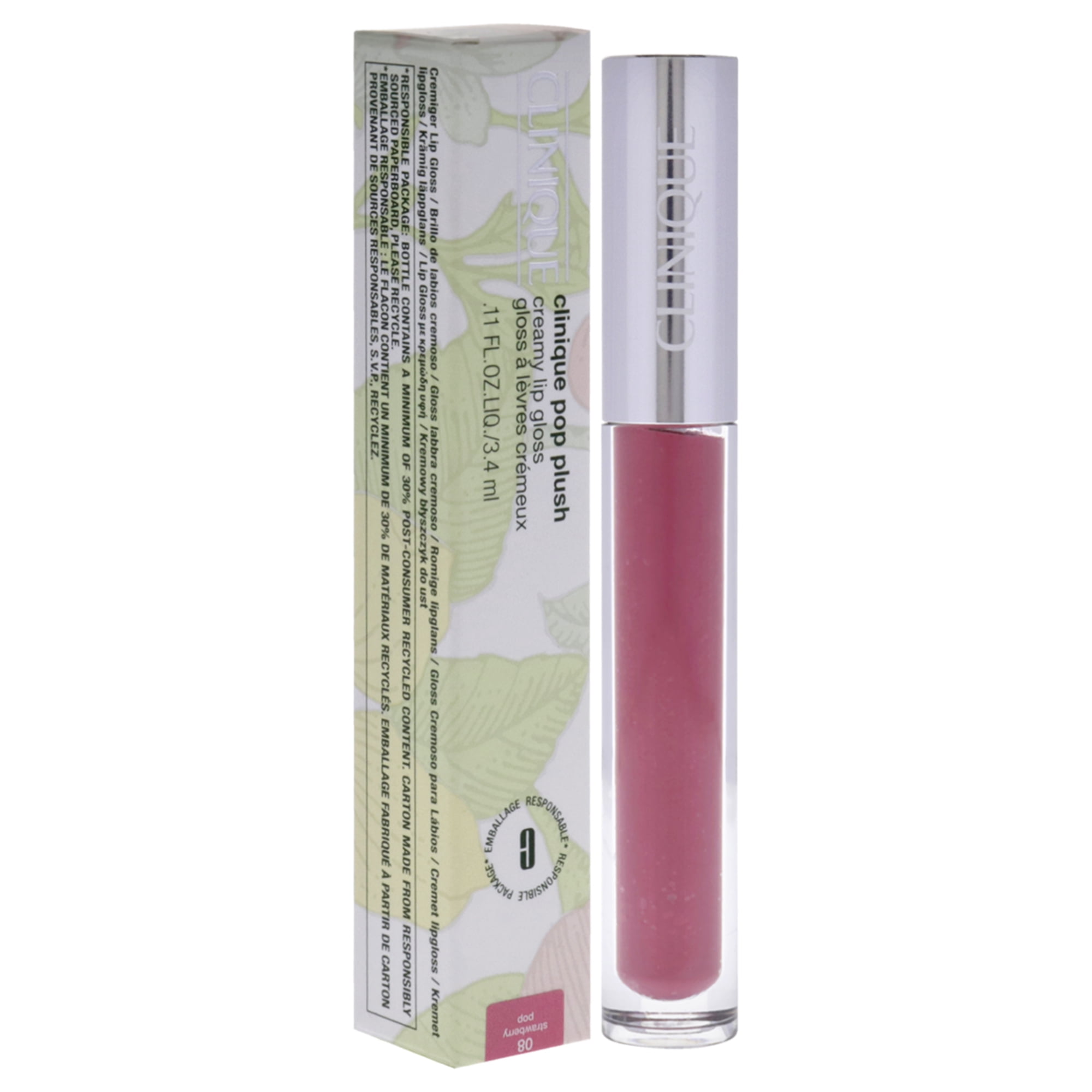 Clinique Clinique Pop Plush Creamy Lip Gloss 0.11oz 08 Strawberry Pop New