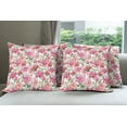 thumbnail image 6 of Ambesonne Floral Throw Pillow Cover 4 Pack, Peonies and Roses, 20", White Pink Blush, 6 of 7