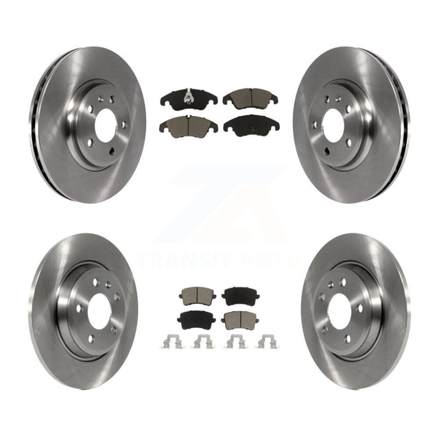 CMX Front Rear Disc Brake Rotors and Ceramic Pads Kit for Car Audi Q5 A4 Quattro A5 K8C-101058