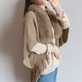thumbnail image 4 of 2025 Permitime Shawl Knitting Thick Shawl Scarf Warm Women's Loose Shawl with Womens Blanket Wrap with Sleeves Collar Soft Warm Knitted Dress Cover, 4 of 5