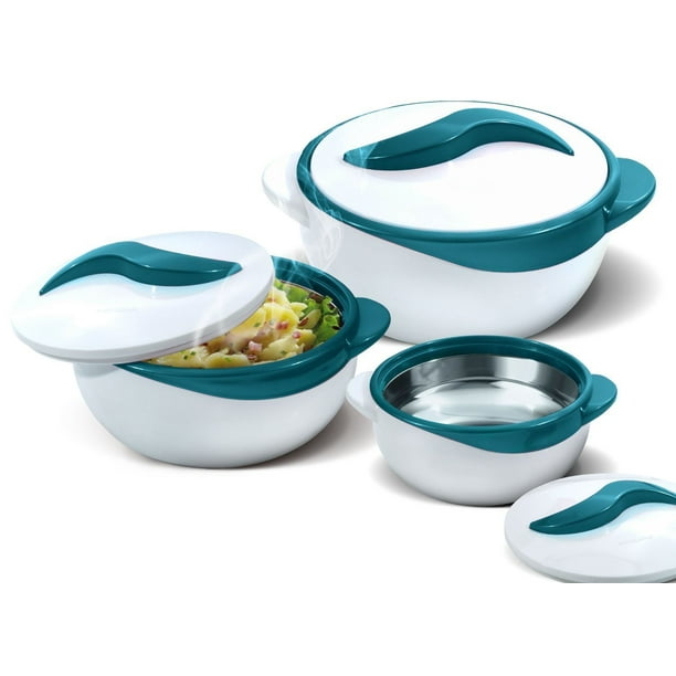Pinnacle 3 Piece Thermo Dish Hot or Cold Casserole Serving Bowls with