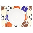 thumbnail image 2 of Ryvnso Placemats Set of 6 Basketballs Baseball Football Dining Mats Heat-Resistant Non-Slip Washable Table Mat, 2 of 8