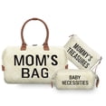 thumbnail image 1 of Bolsa de pañales estampada con 2 organizadores para mamá, color beige, 1 of 7