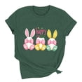 thumbnail image 6 of Sokhug Womens Happy Easter Eggs Print T-Shirt Short Sleeve Crew Neck Colorful Floral Easter Graphic Casual Tee, 6 of 6