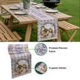 thumbnail image 5 of Easter Bunny Table Runner - 48 Inch Long, Kitchen Dining Table Runner Dresser Scarves, Spring Easter Eggs Chick Floral Purple Check Farmhouse Decor for Coffee Tables Wedding Party Banquet, 5 of 8