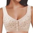 thumbnail image 3 of BILIKEYU Jelly Front Closure Bras for Women Wireless Seamless Comfort Padded Post Bra No Underwire Seamless Full Coverage Supportive Comfortable Bralettes L, 3 of 5