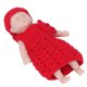 thumbnail image 1 of Muñeca de simulación NikouMX de silicona 6 pulgadas con suéter rojo para recién nacidos 3 años +, 1 of 8