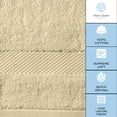 thumbnail image 4 of White Classic Hotel Collection 700 Gsm Turkish Cotton Bath Towels, Bathroom Towels Set, Cream Beige, 27 x 54, 4 Pack, 4 of 9