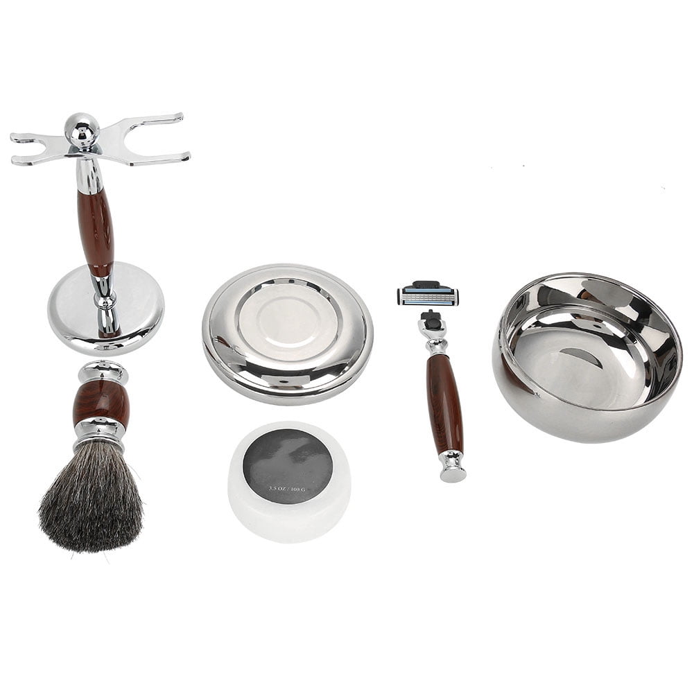 Kit Rasage Traditionnel Pour Homme Haryali London - Rasoir Sécurité, Blaireau, Savon Et Bol
