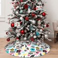 thumbnail image 5 of Sikiie Dinosaur 30-48 inches {designName} Print Christmas Tree Skirt Snowman Xmas Tree Skirt with Edge Christmas Decorations for Holiday Party48", 5 of 7