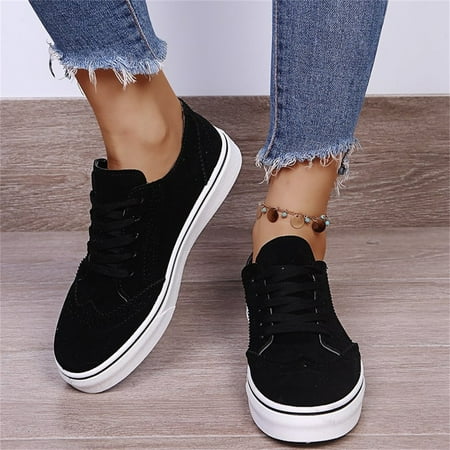 

Yinguo Fashion Spring And Summer Women Casual Shoes Large Size Comfortable Round Toe Lace Up