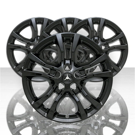 Set of 4 18" 10 Spoke Wheel Skins for 2013-2015 Chevy Camaro - Gloss Black