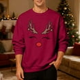 thumbnail image 2 of VJATTWR Merry Sweatshirt Men Get it Fast Couple's Matching Crewneck Hoodie Unisex Pattern Print Long Sleeve Top, 2 of 6