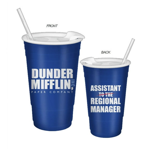 The Office Assistant Manager 32oz Plastic Tumbler with Lid and Straw