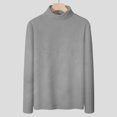 thumbnail image 5 of Comdrip Hauts pour Femmes Manches Longues Chemises pour Femmes Coupe Ample Col Roulé Haut Décontracté Automne Hauts Légers Chandails Chauds Hauts Col Roulé pour Femmes Gris m, 5 of 5