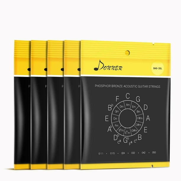 5Pcs Acoustic Guitar Strings High Carbon Steel Strings Set Beginner 1150 5 Pack