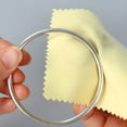 thumbnail image 4 of DESIGNICE 2026 New 1 Pcs Premium Jewelry Cleaning Cloth,Silver Polishing Cloth Individually Wrapped,For Sterling Silver,Gold,Brass,Silverware,Coin,Ring,Watch and More (3.15" X 3.15"),White, 4 of 8