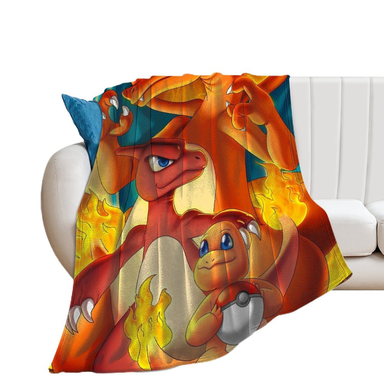Poke-mon Charizard Blanket Super Soft Throw Blanket Lightweight Blanket for Men Women Friend Family Warm Throw Blankets for Couch Sofa Bed Birthday Christmas Fathers Day Gift