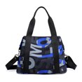 thumbnail image 1 of Bolsa Bolsos de hombro para mujer bandolera de nailon con letras de viaje con asa superior (azul) Likrtyny Para Estrenar, 1 of 4