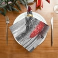 thumbnail image 2 of Coolnut Soft Reusable Satin Table Decorative Napkins, 20x20InX4 PCSWhite Black Buffalo Plaid, Family Dinner Wedding Banquet, Cocktail Party, Kitchen, Birthday Party Washcloth Gift, 2 of 7