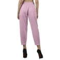 thumbnail image 4 of Moomaya Solid Color Elastic Waist Pants Cotton Narrow Fit Straight Women Pants For Kurti, 4 of 6