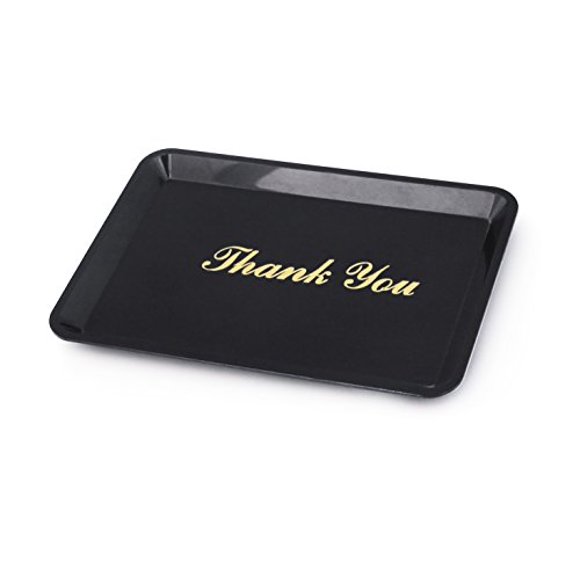 New Star 26917 Tip Tray Restaurant Guest Check Bill Holder, 4.5 by 6.5-Inch, Black with Gold Imprint, Set of 12