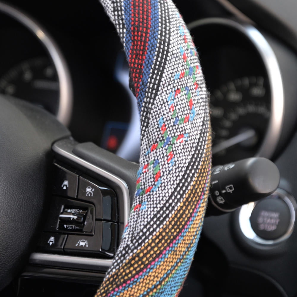 BDK Geometric Prism Sparkle Glitter Steering Wheel Cover - Car Steering  Wheel Cover for Women with Shiny Holo Bling Accents, Universal Fit for Car  Truck Van SUV Wheel Sizes 14.5 to 15.5 Inches 