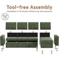 thumbnail image 6 of Akaber Sofa Bed, 103" L-Shaped Sectional Sleeper Sofa with Storage Chaise, Pull Out Couch, Cup Holders, Side Pockets, 6 of 8