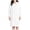 White, variant on Women Bow Decor Hooded Fleece Nightgown, Long Sleeve Elastic Cuff Loose Mid Length Sleep Dress Loungewear