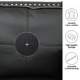 thumbnail image 5 of Gewnee 80" Faux Leather Sofa Counches,3-Seater Sofa with Nailhead Trim and Square Arms for Living Room,Black, 5 of 8