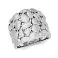 thumbnail image 1 of Satin Textured Nugget Ring in Sterling Silver with Rhodium Plating, 1 of 5