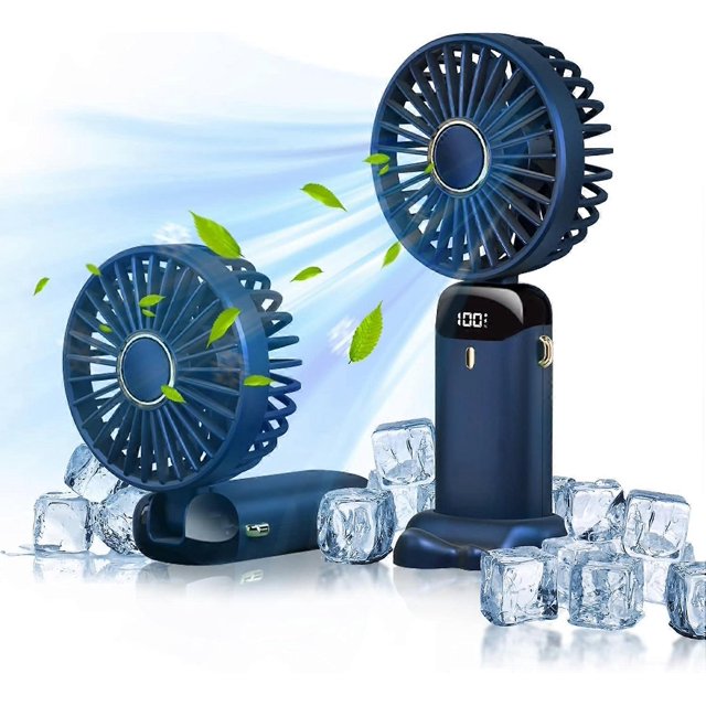 Portable Personal Fan,Mini Handheld Fan,Hanging Neck Fan 90 Adjustable USB Rechargeable Quiet Personal Fan with Power