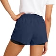 thumbnail image 4 of GUACER 2-in-1 Running Shorts for Women with Zipper Pockets, Elastic Waist Workout Athletic Shorts for Gym Sports, 4 of 4