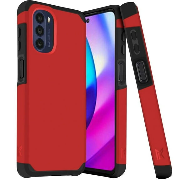 For Motorola Moto G Stylus 5g 2022 XT2215DL Shockproof Cover Case Tempered Glass - mk Red