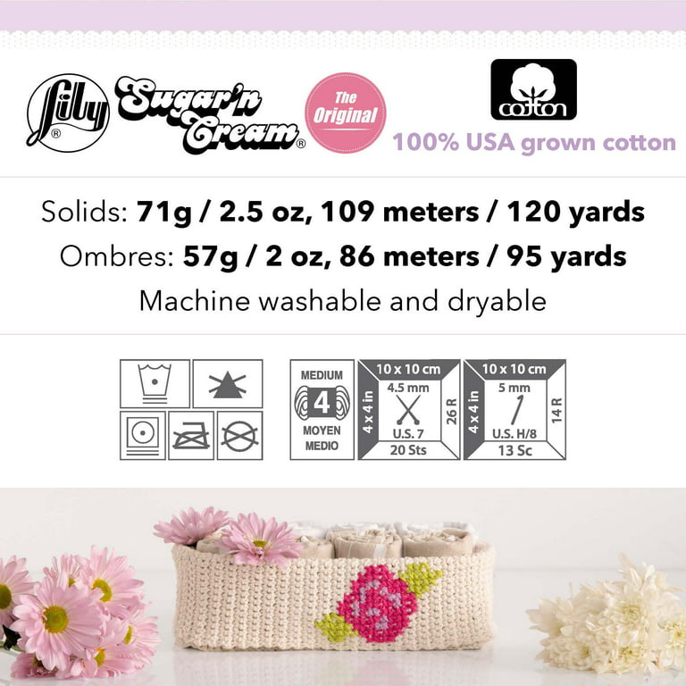 Lily Sugar'n Cream® The Original #4 Medium Cotton Yarn, Warm Brown