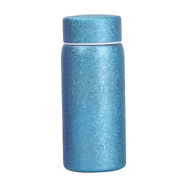 Termo portátil de metal con vaso aislante de 200 ml y cuerpo recto, ligero y de bolsillo para bebidas frías y calientes.