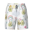 thumbnail image 4 of Lsque Mens Swim Trunks Green Blue Avocado Pattern - Bathing Suit Compression Liner - Beach Swim Shorts Swimwear - (S-3XL) - Stretch Quick Dry -Medium, 4 of 9