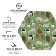 thumbnail image 3 of Rateoe Cows And Calves Drawing Drink Coasters Set of 4 Leather Coasters Spill Protection for Table Desk,Durable and Non Slip Leather Coaster ,4 Inches Drink Mats-Hexagon, 3 of 6