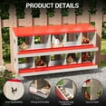 thumbnail image 3 of Chicken Nesting Boxes, Large Vented Holes Chicken Coop with Rollout Egg Collection, 10 Compartment Chicken Nesting Box, Wall Mount Coops, Easy Egg Collection, Easy Cleaning, for Hens, 3 of 9