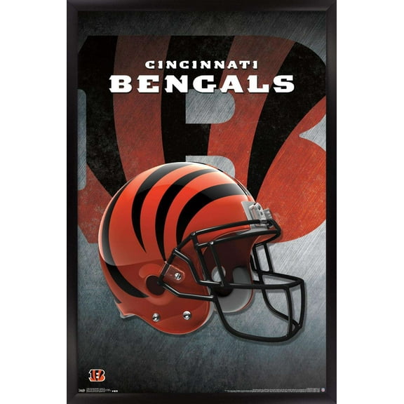 NFL Cincinnati Bengals - Helmet 16 Wall Poster, 14.725" x 22.375", Framed