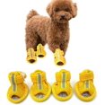 thumbnail image 1 of Botas para perros, 4 piezas, protectores de patas para perros, botas resistentes al desgaste para perros para patas lesionadas, zapatos impermeables para perros para pasear al aire libre (grandes), 1 of 5