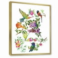 thumbnail image 3 of Designart 'Colourful Birds and Tropical Flowers II' Traditional Framed Canvas Wall Art Print, 3 of 5