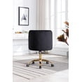 thumbnail image 5 of Luccalily Velvet Swivel Shell Chair, Modern Classic Swivel Office Computer Chair on Wheels, Swivel Adjustable Lift Height &Cute Vanity Chair Leisure Chair for Home Study Living Room, 5 of 11