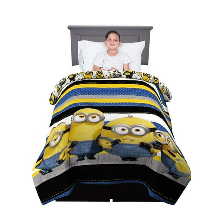 Minions The Rise Of Gru Reversible Comforter, Twin/Full,