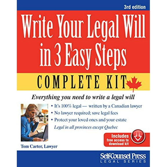 Pre-Owned Write Your Legal Will in 3 Easy Steps: Everything you need to write a legal will Paperback