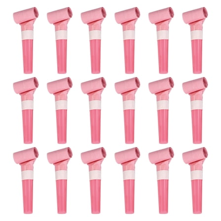 Uxcell 20 Pcs Colorful Noise Makers Plastic Party Blowers Party Favors for Birthday Parties Holiday Christmas New Years Gift Favors, Light Pink