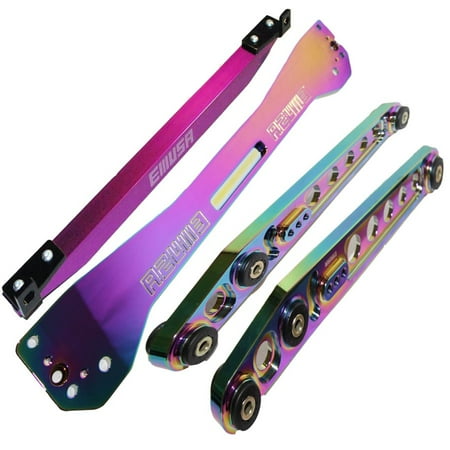 - EMUSA Rear Lower Control Arm+ Subframe Brace+ Tie Bar Chameleon96-00 Honda Civic