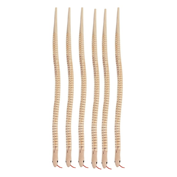 6pcs wooden wiggly snakes Snake Wooden Snake Figure Props Scary Gifts for Favor jointed snake Supplies unfinished wood snake