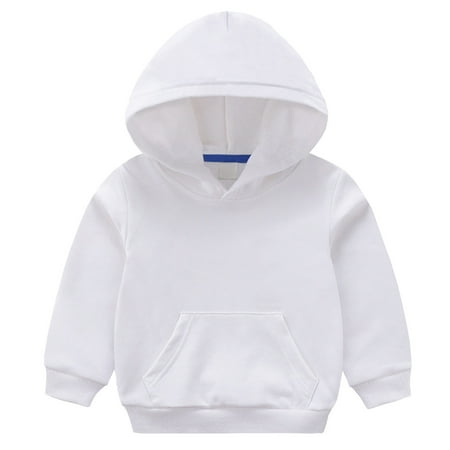 

Ixbnca Kids Boys Sweatshirt Hoodie Solid Causal Pullover Outwear Fall Loose Sweatshirts with Front Pockets
