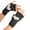 C, variant on Women's Solid Color Knit Gloves with Heart Pattern Half Finger Warm Handwear